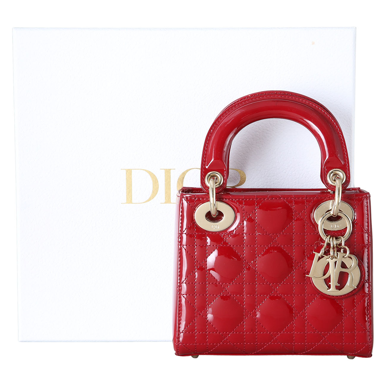 CHRISTIAN DIOR(USED)크리스찬디올 레이디디올 페이던트 미니백